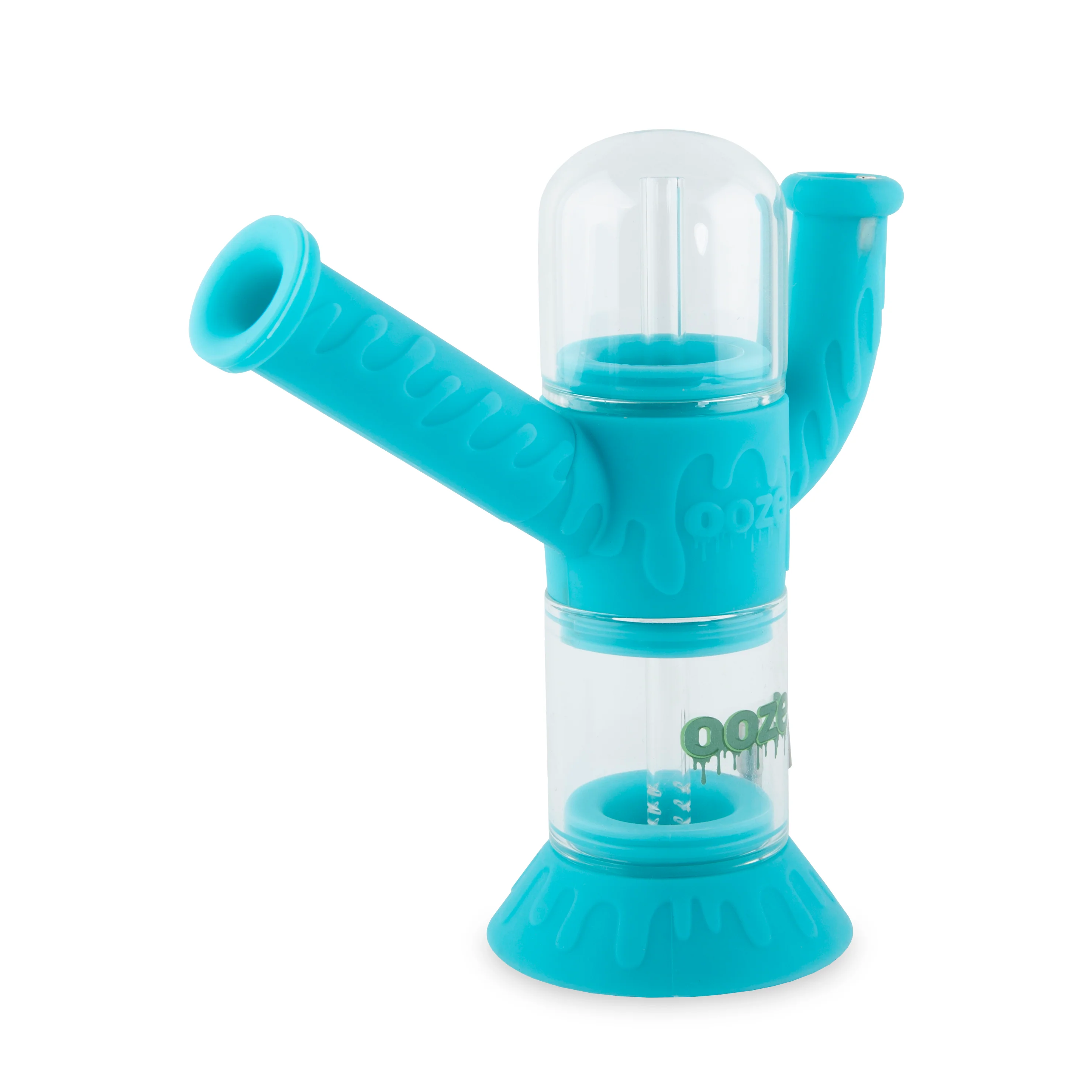 Ooze Cranium Silicone Water Pipe, Dab Rig & Dab Straw - Aqua Teal - Image 5