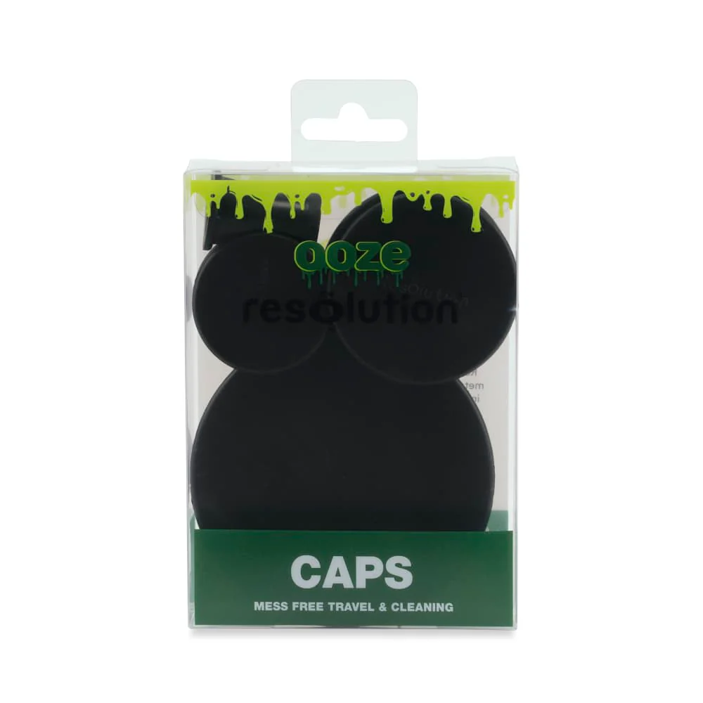 Ooze Resolution Silicone 4pk Res Caps – Black