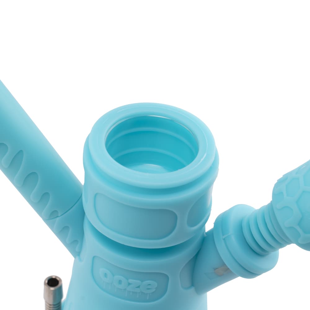 Ooze Hyborg Silicone Water Pipe, Dab Rig & Dab Straw - Aqua Teal - Image 6