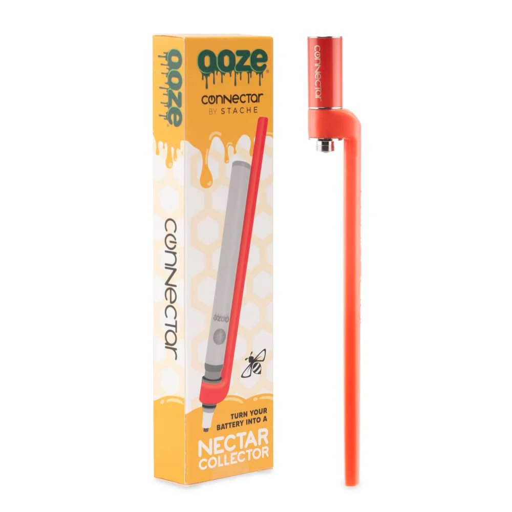 Ooze X Stache Connectar - 510 Dab Straw Attachment - Red - Image 6