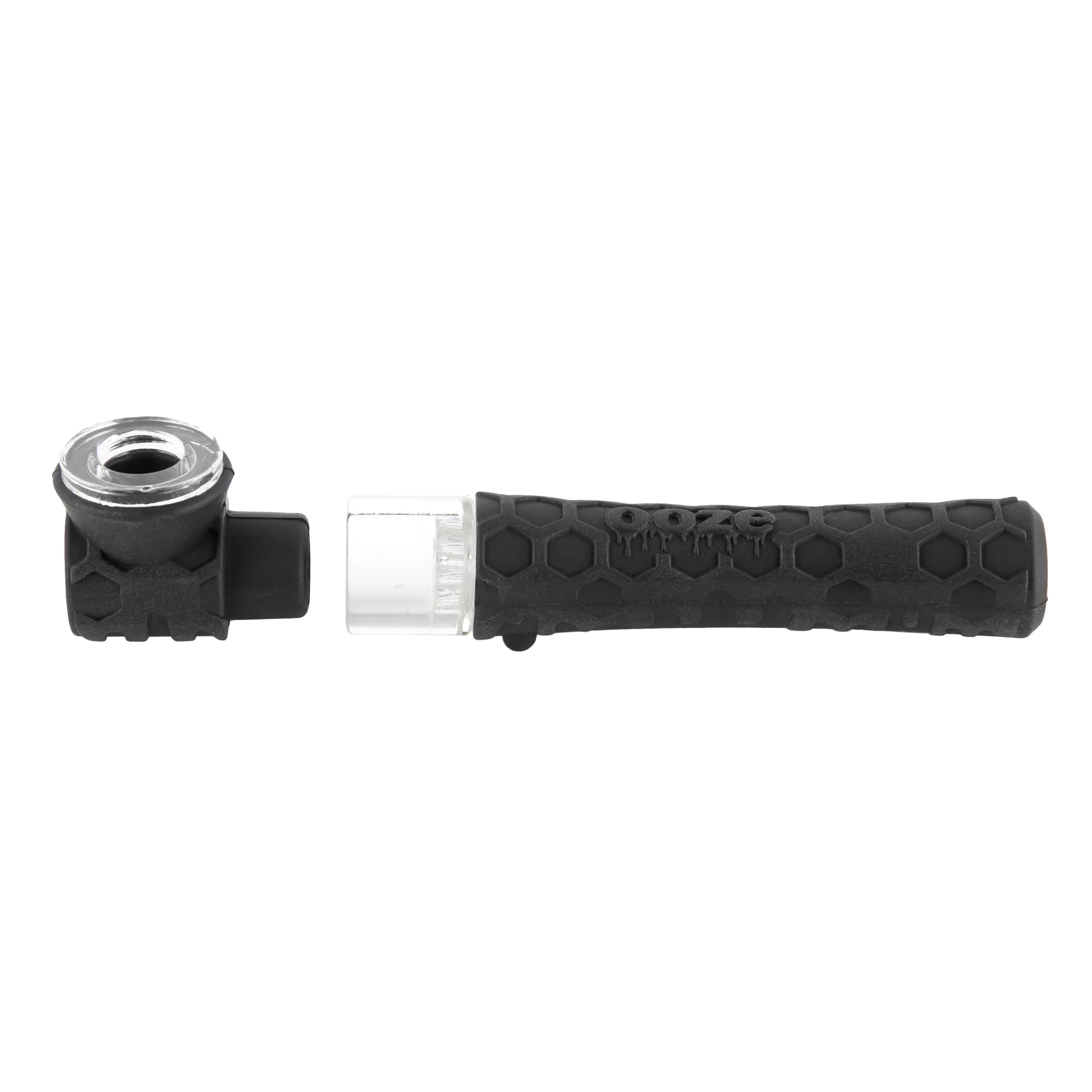 Ooze Piper Silicone Glass Hand Pipe & Chillum - Black - Image 3