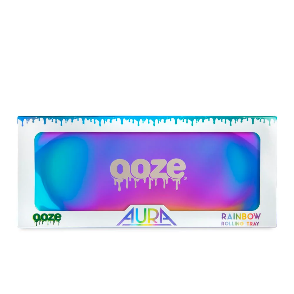 Ooze Rolling Tray - Metal - Aura Rainbow - Image 2