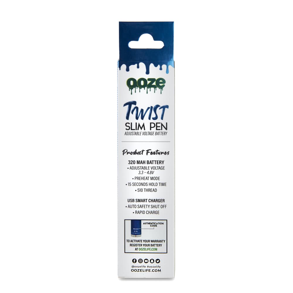 Twist Slim Pen - 320 mAh Flex Temp Battery - Sapphire Blue - Image 3