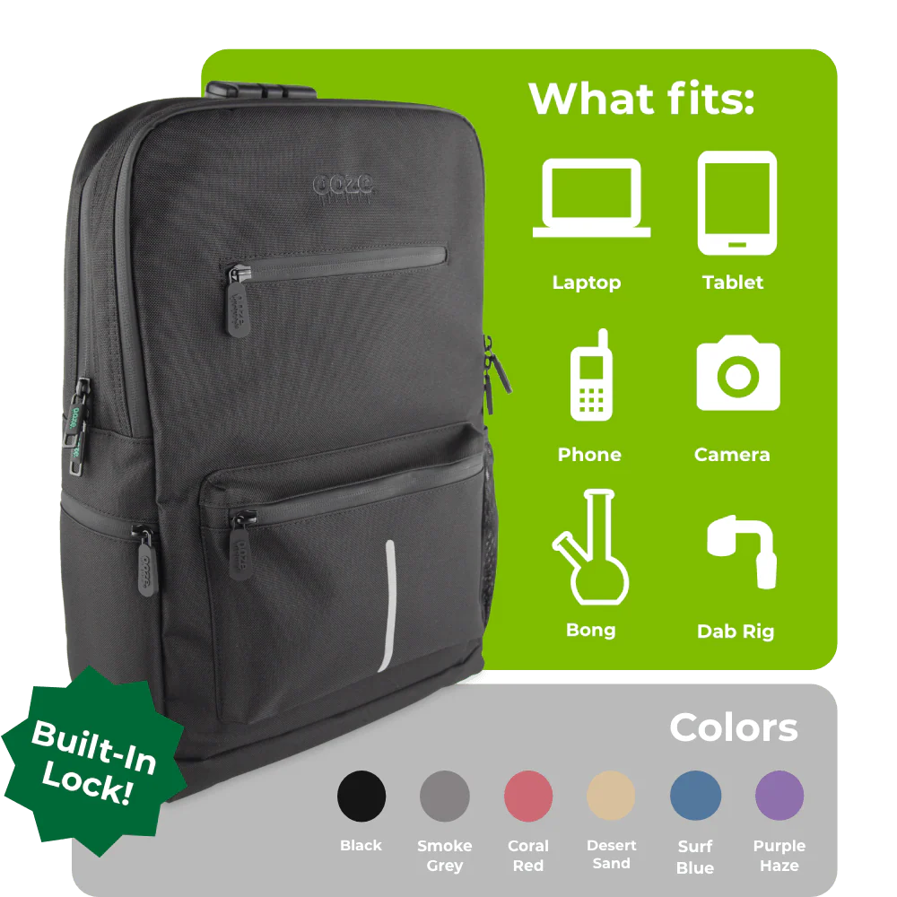 Ooze Traveler Smell Proof Locking Backpack - Surf Blue - Image 2