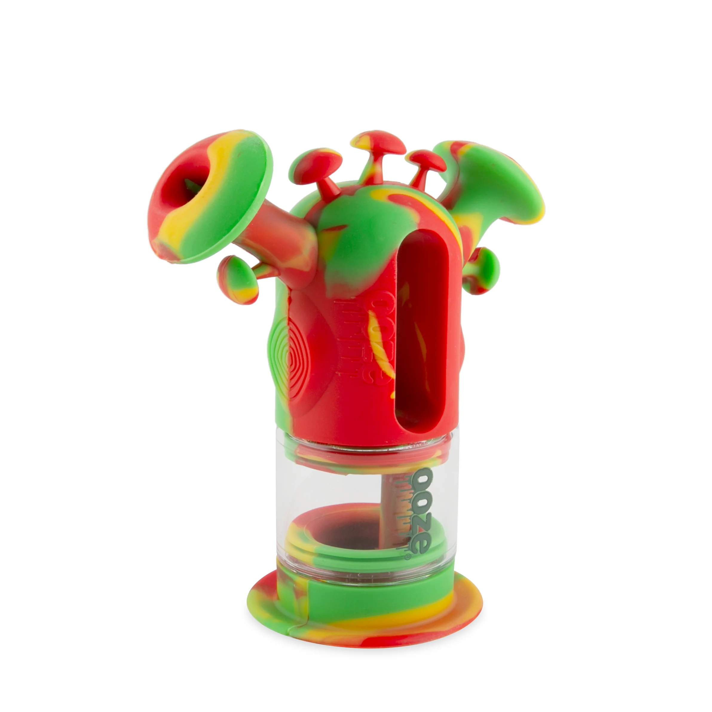 Ooze Trip Pipe Silicone Water Bubbler & Dab Rig - Rasta - Image 5