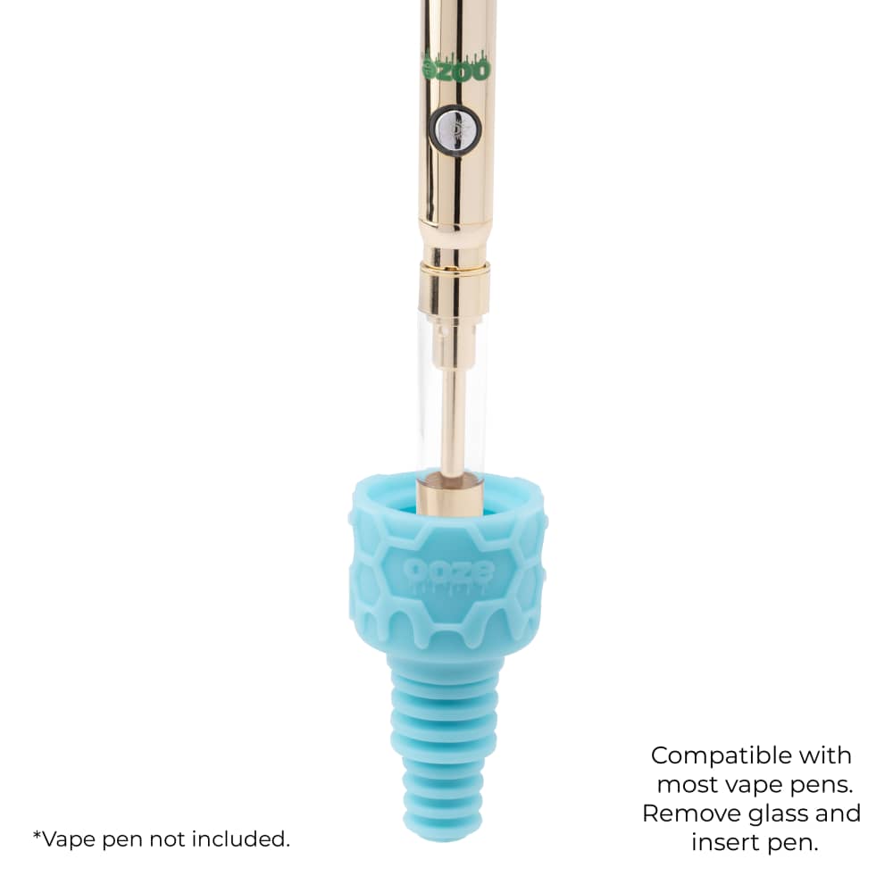 Ooze UFO Silicone Water Pipe & Dab Straw - Aqua Teal - Image 5