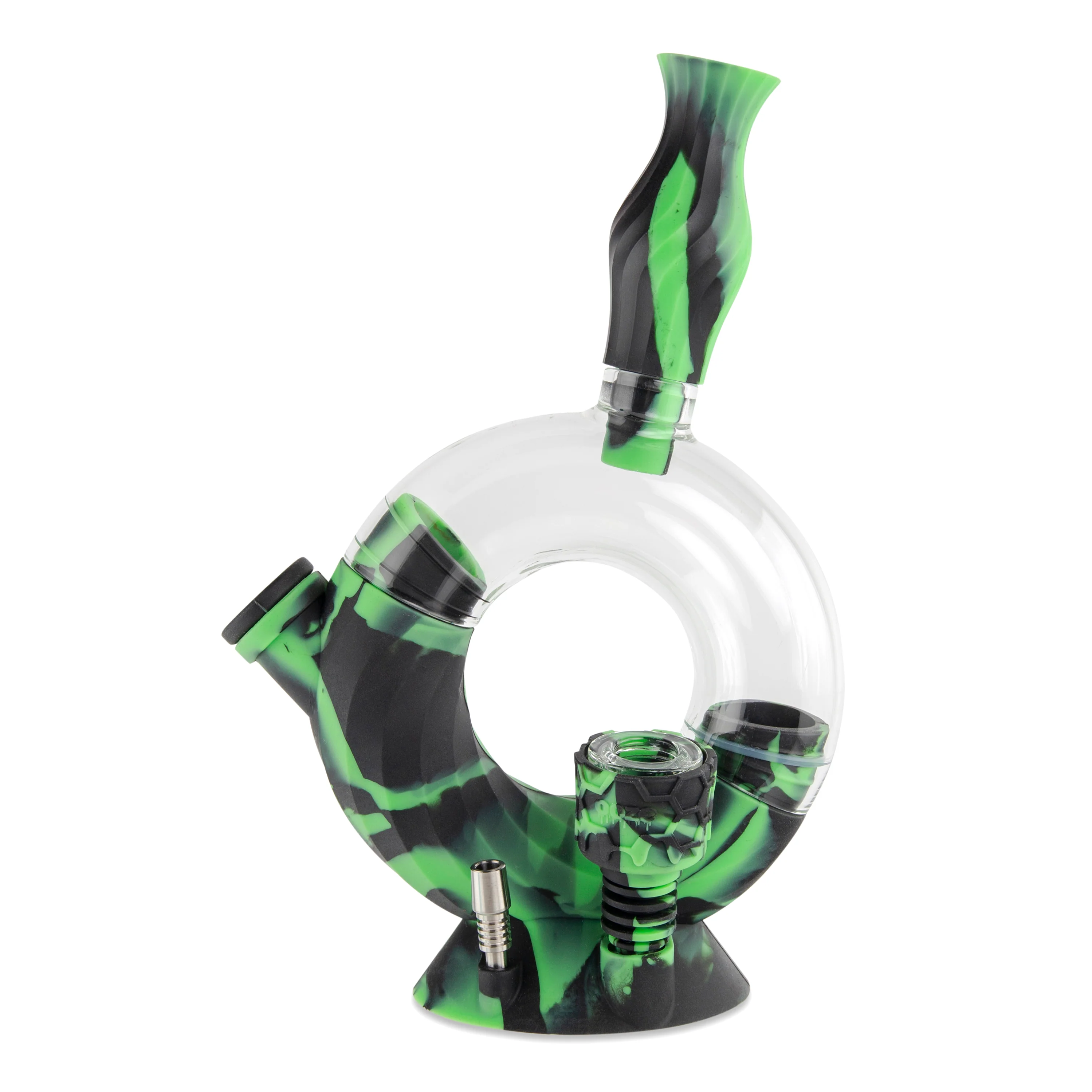 Ooze Ozone Silicone Water Pipe, Dab Rig & Dab Straw - Chameleon - Image 3