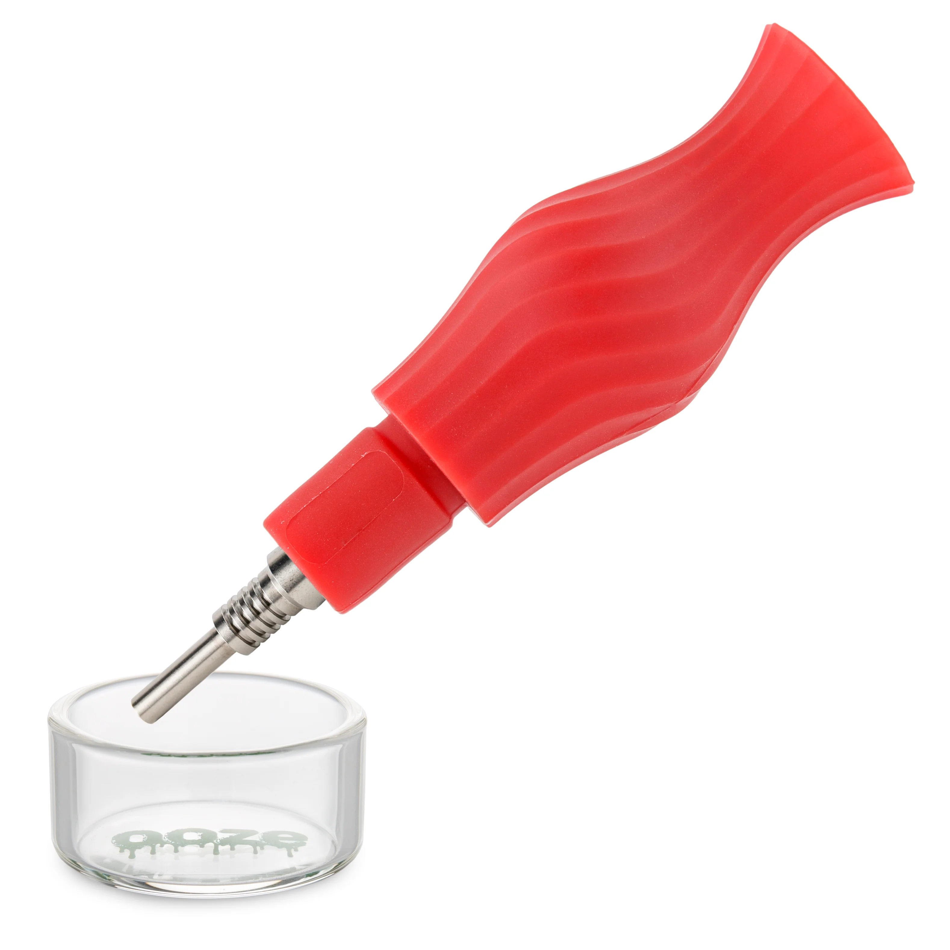 Ooze Ozone Silicone Water Pipe, Dab Rig & Dab Straw - Scarlet - Image 9