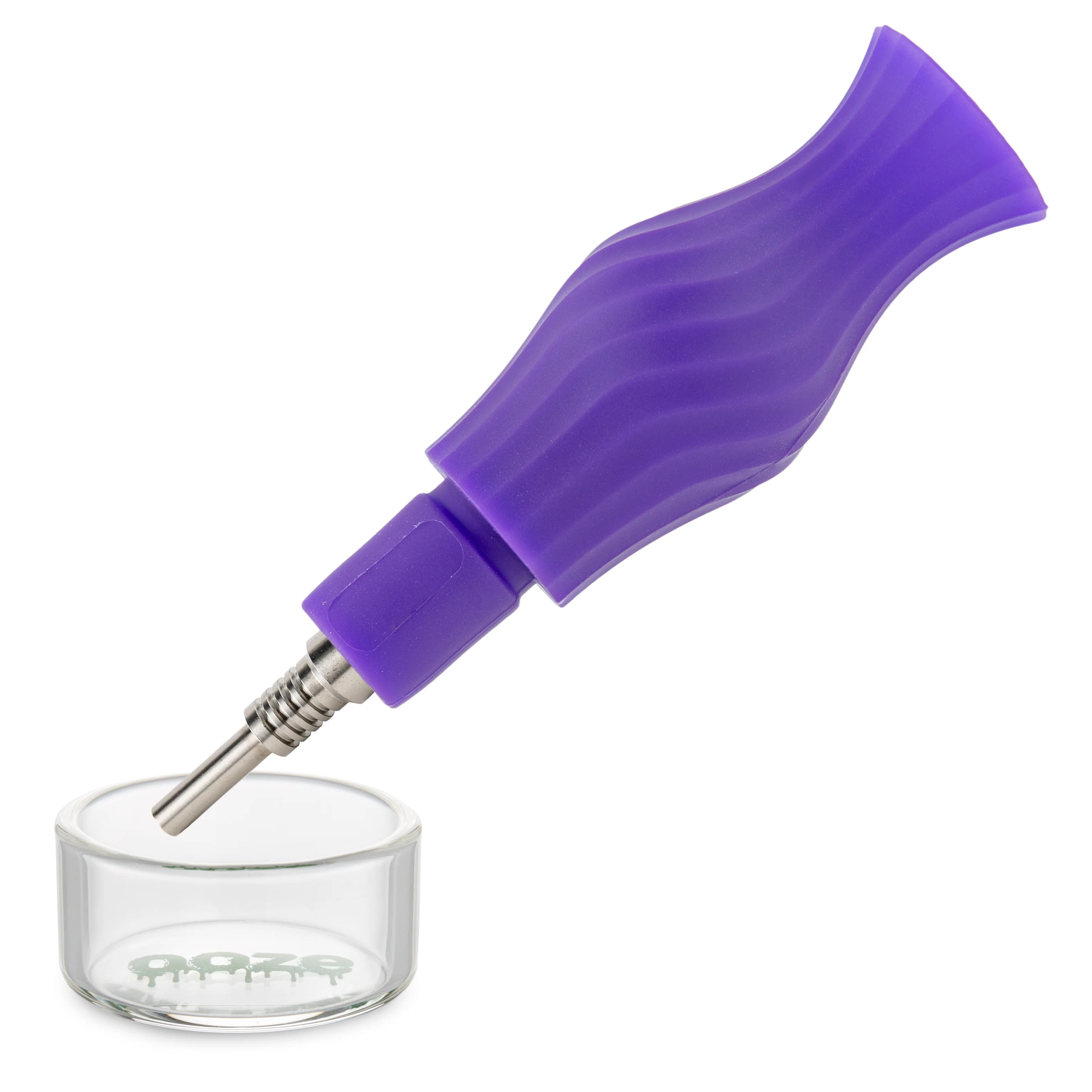 Ooze Ozone Silicone Water Pipe, Dab Rig & Dab Straw - Ultra Purple - Image 5