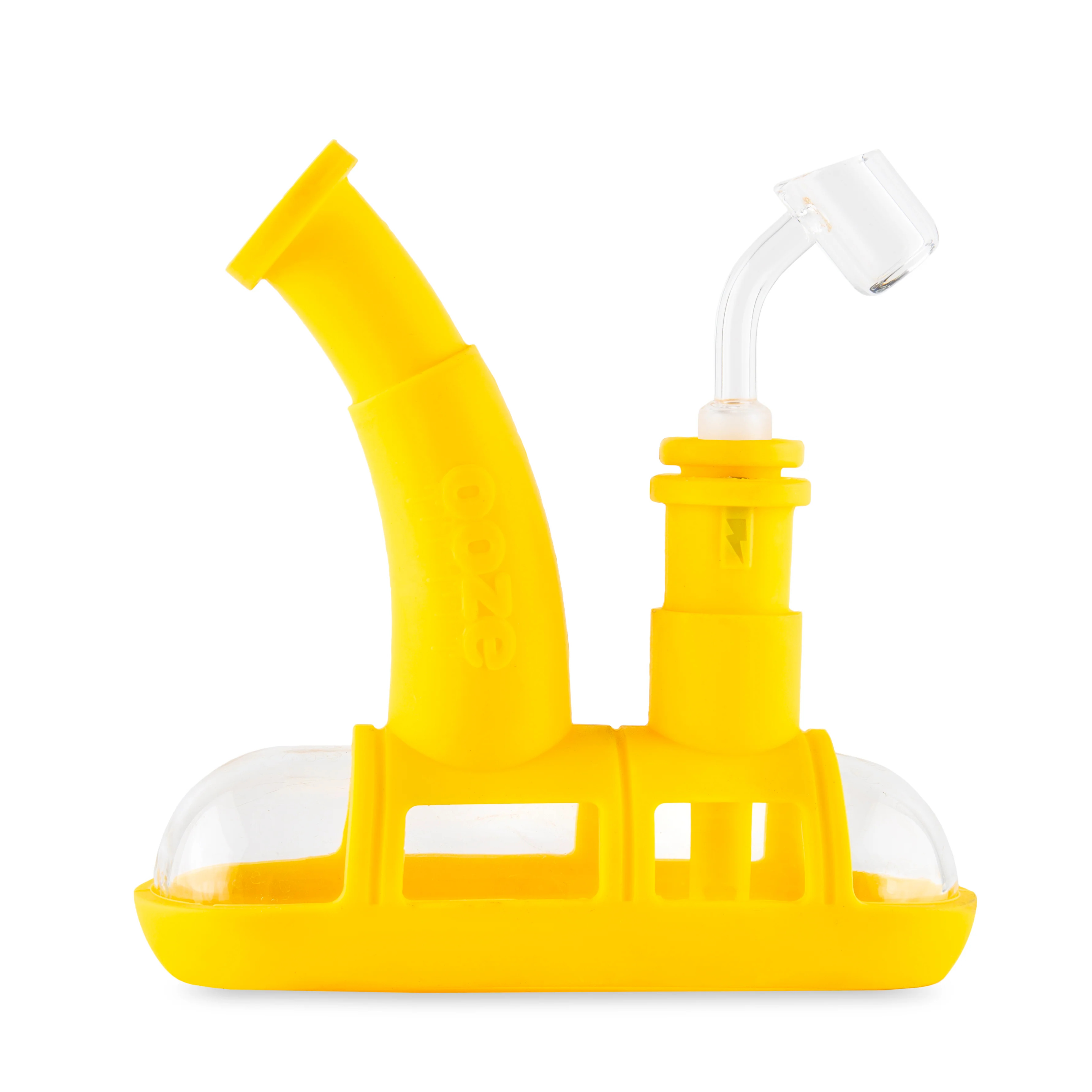 Ooze Steamboat Silicone Water Bubbler & Dab Rig - Mellow Yellow - Image 4