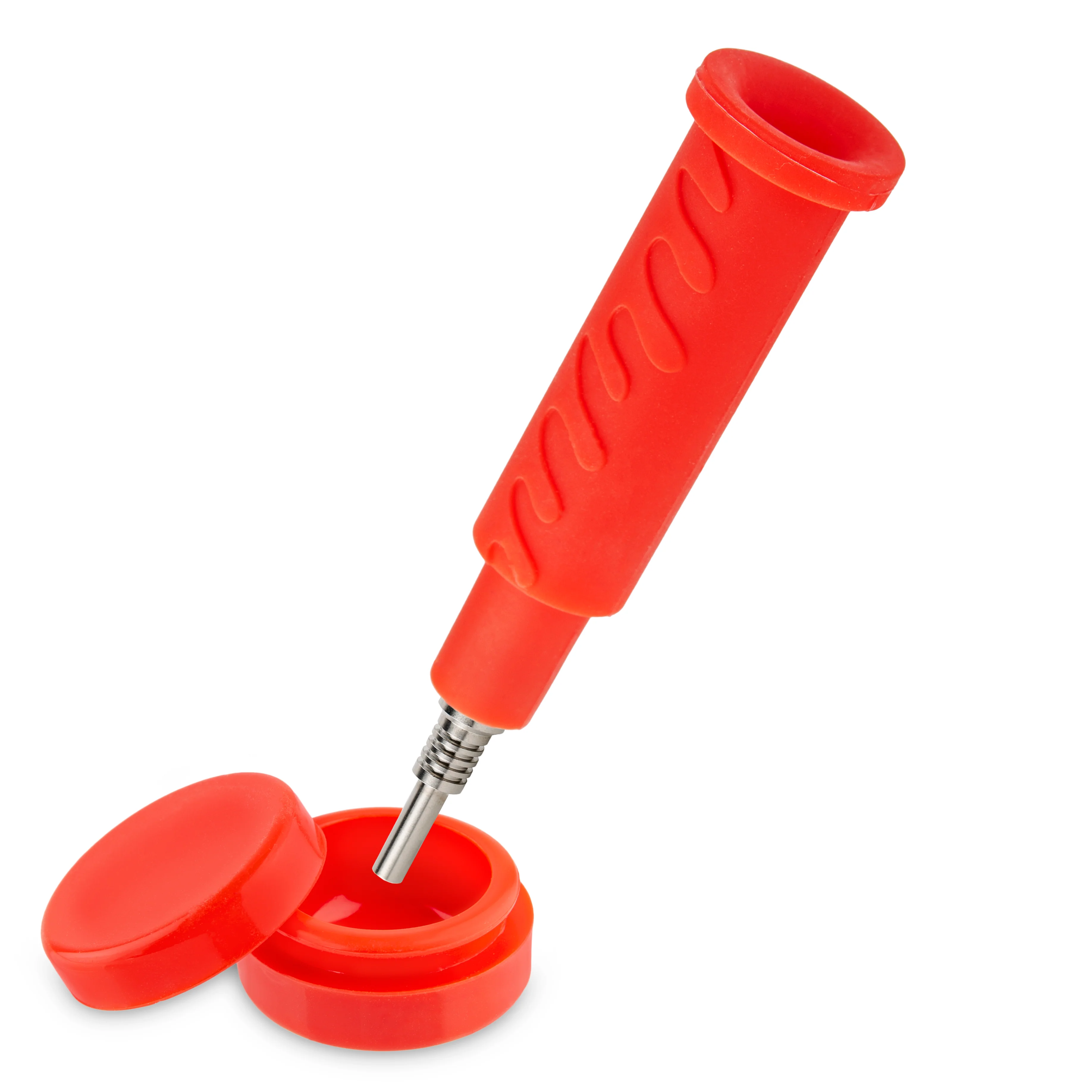 Ooze Swerve Silicone Water Pipe, Dab Rig & Dab Straw - Scarlet - Image 9