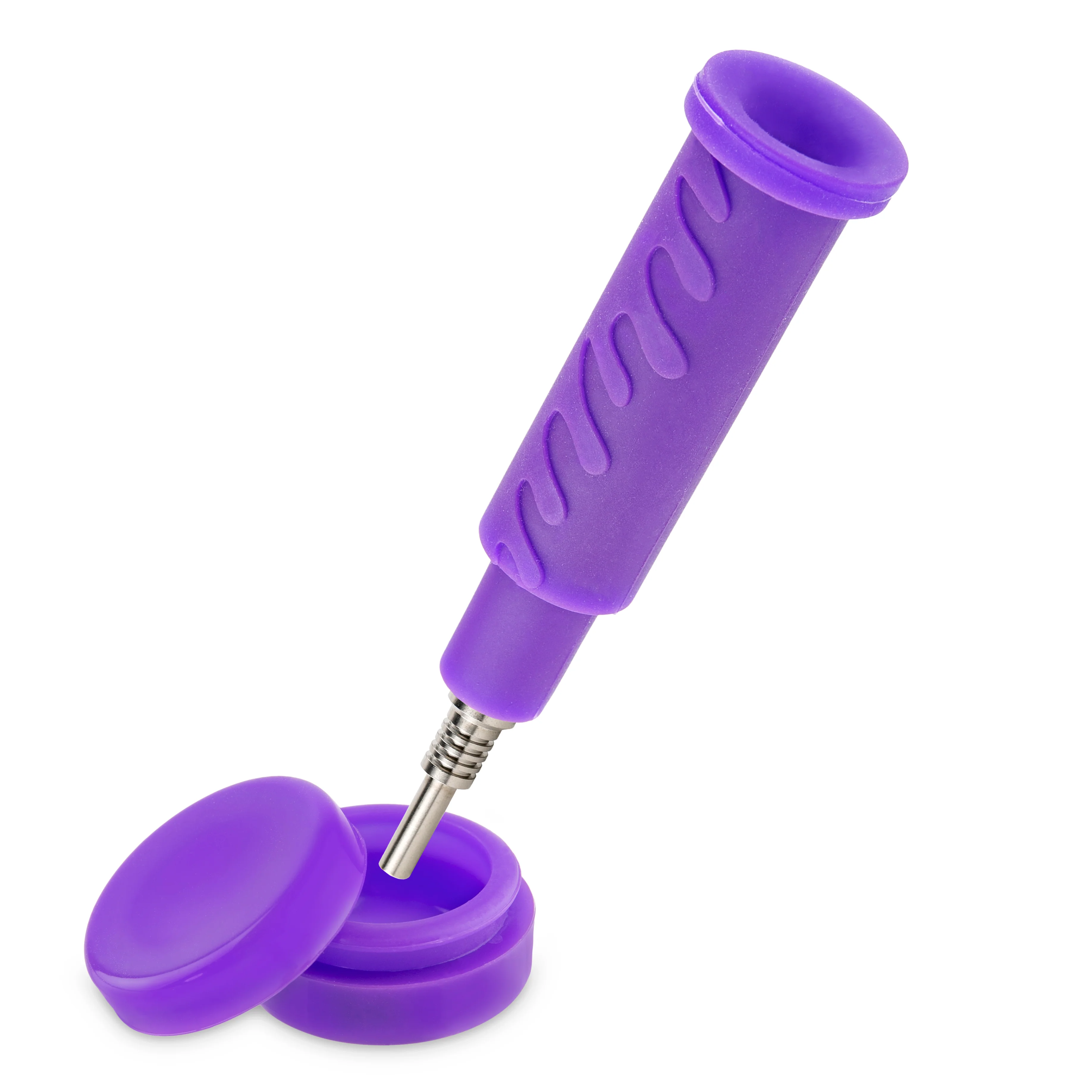 Ooze Swerve Silicone Water Pipe, Dab Rig & Dab Straw - Ultra Purple - Image 4