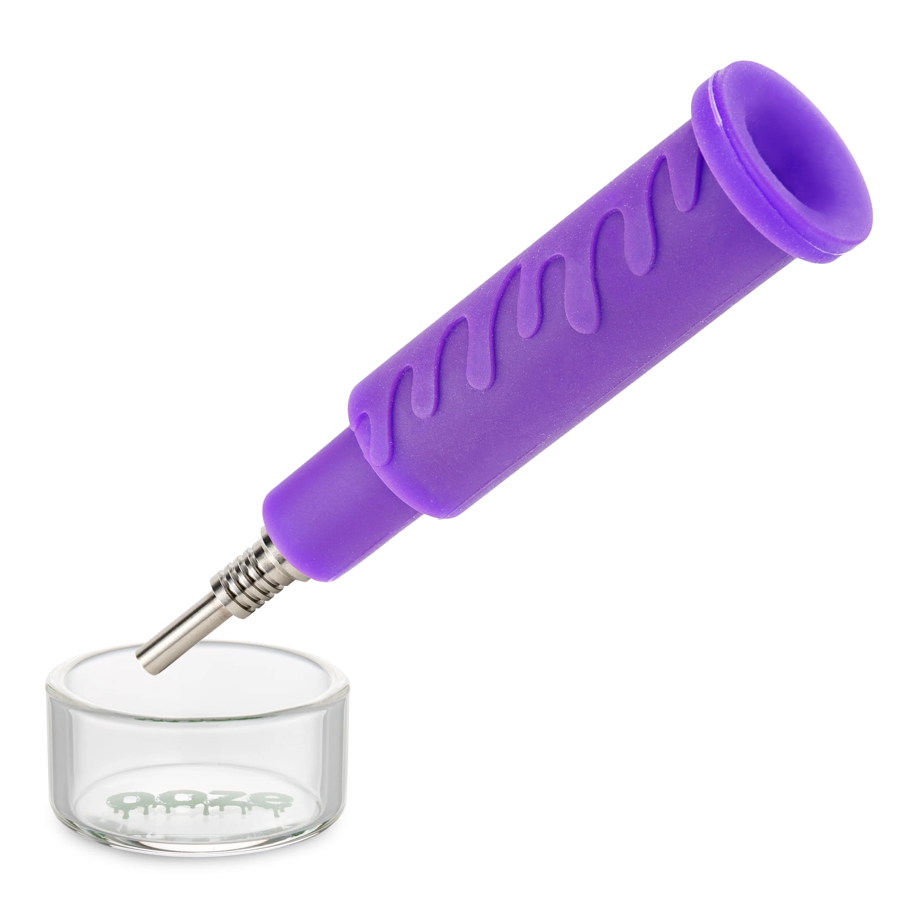 Ooze Swerve Silicone Water Pipe, Dab Rig & Dab Straw - Ultra Purple - Image 5